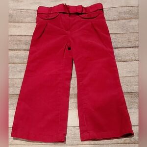 Janie and Jack Parisian Park Belted Corduroy Pant Girls Size 3T
